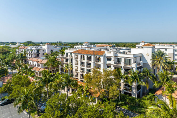 Aerial view of the Heritage at Boca Raton community