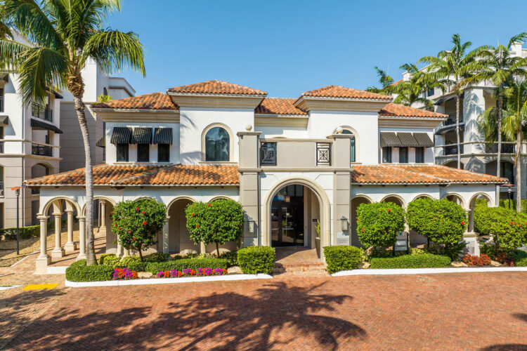 Gated front entrance of Heritage at Boca Raton